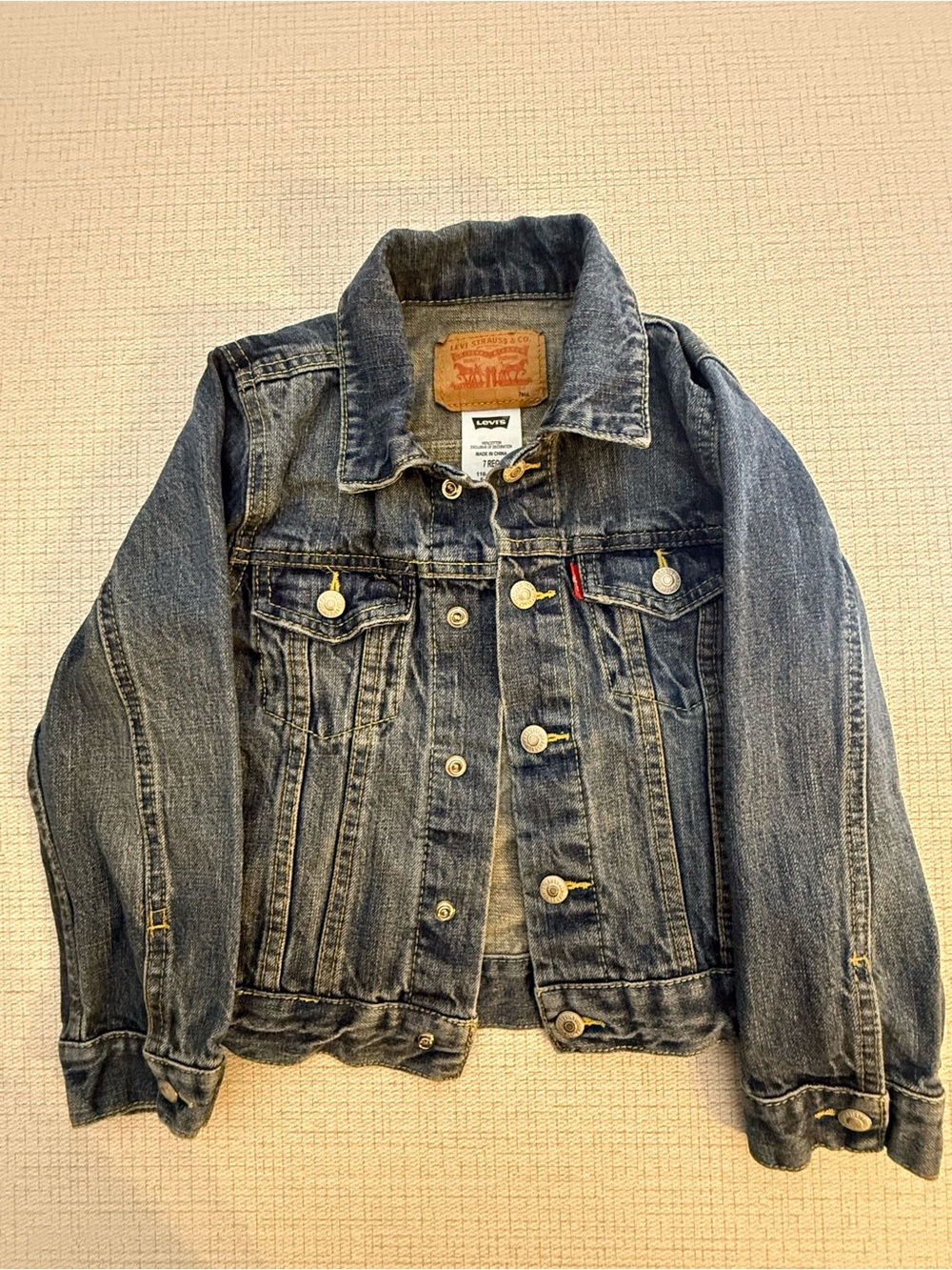 Levi's Kids 6-7 Y- Indigo Blue Denim Trucker Jacket